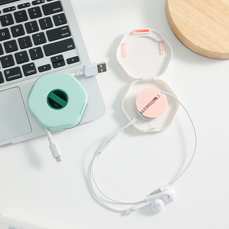 Multiple Data Cable Storage Box Mobile Phone Charging Cable Cable