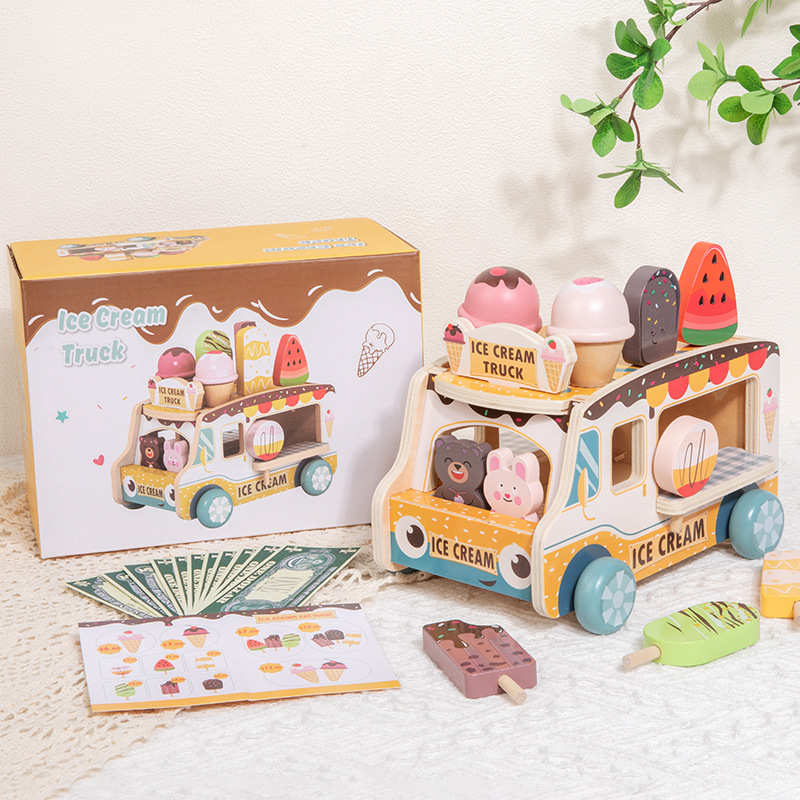Wooden Ice Cream Model Playset Toy — foto 4