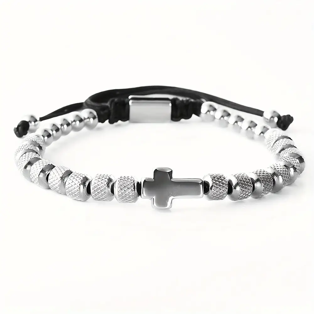 Fashionable Stainless Steel Cross Bracelet