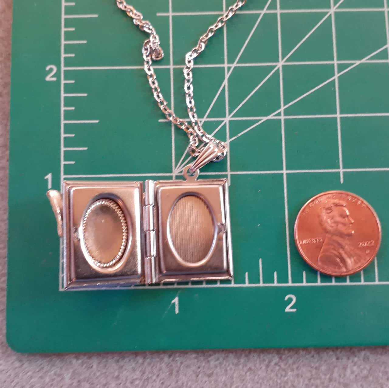 Bat Book Chain Necklace For Women (AQ6444)