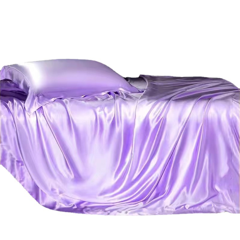 High-end Silk Four-piece Bedding Set Sheets And Duvet Cover 5