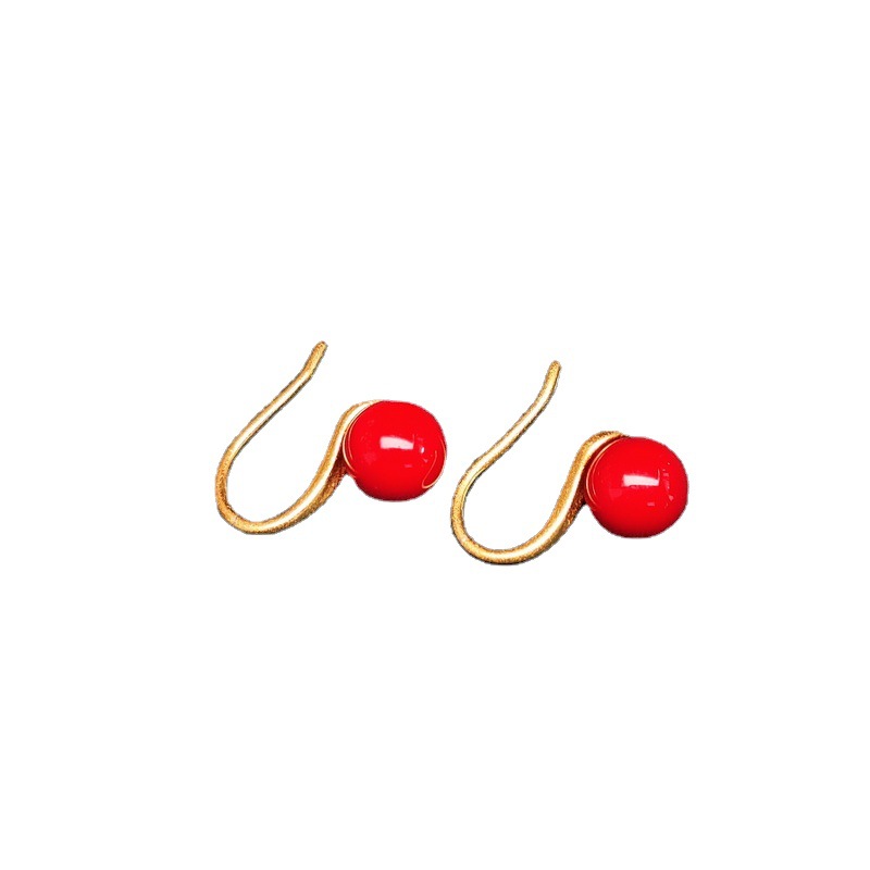 Natural Agate Chalcedony Stud Earrings For Women
