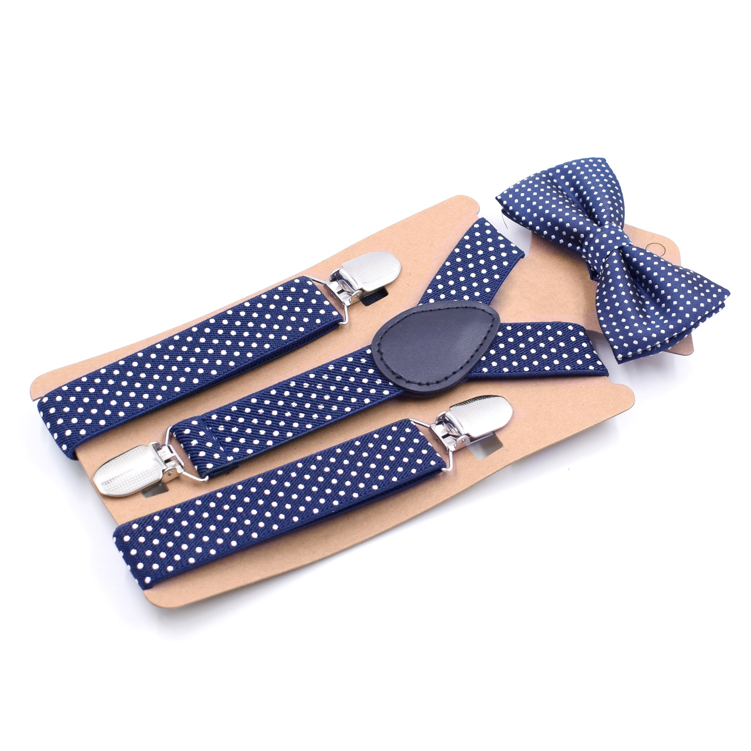 02 Navy Blue White Dots