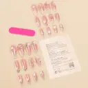 Wear Nail Flower Gilding Nail Tips Gradient view 5