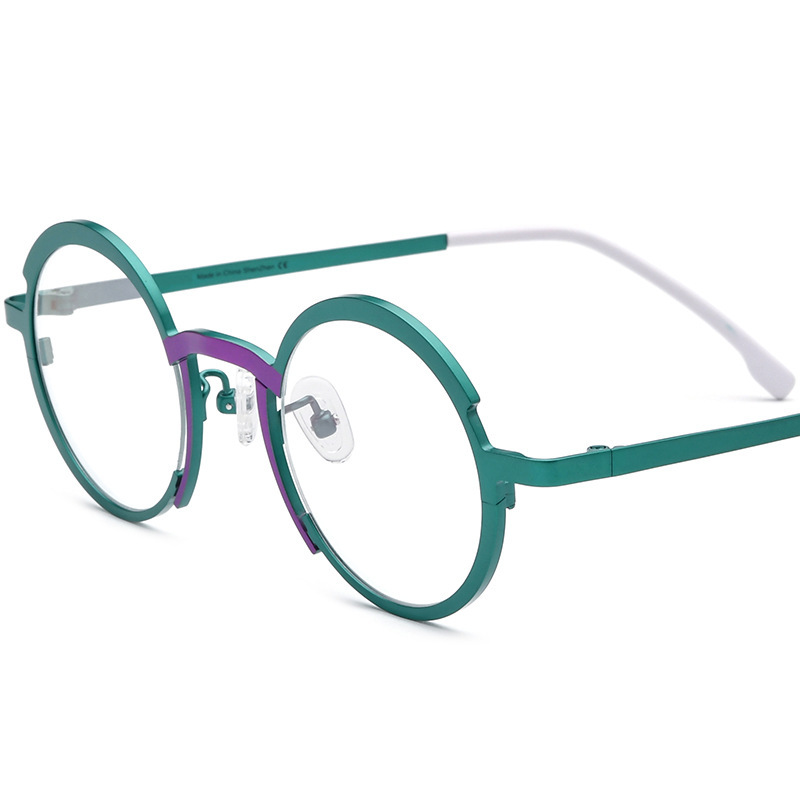 Borui Multi-color Ultra-light Pure Titanium Myopia Glasses Frame, Unisex Small Niche Versatile Round Optical Glasses