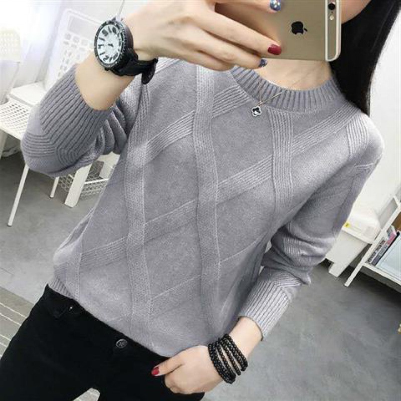 Autumn And Winter Sweaters Women's Pullover Bottoming Shirt Loose Bottoming Top Knitwear