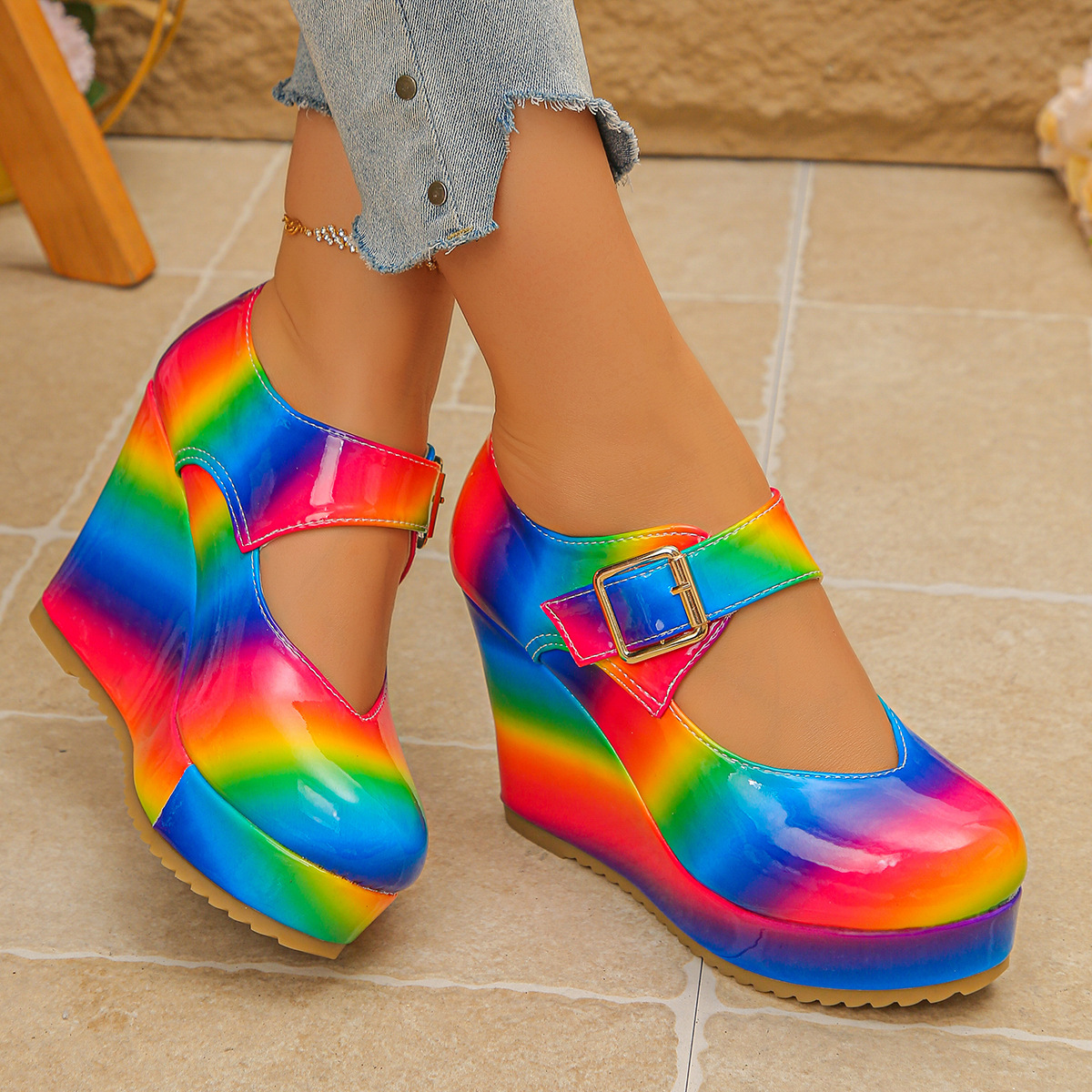 Waterproof Platform Wedge Heels, picture 4 of 4