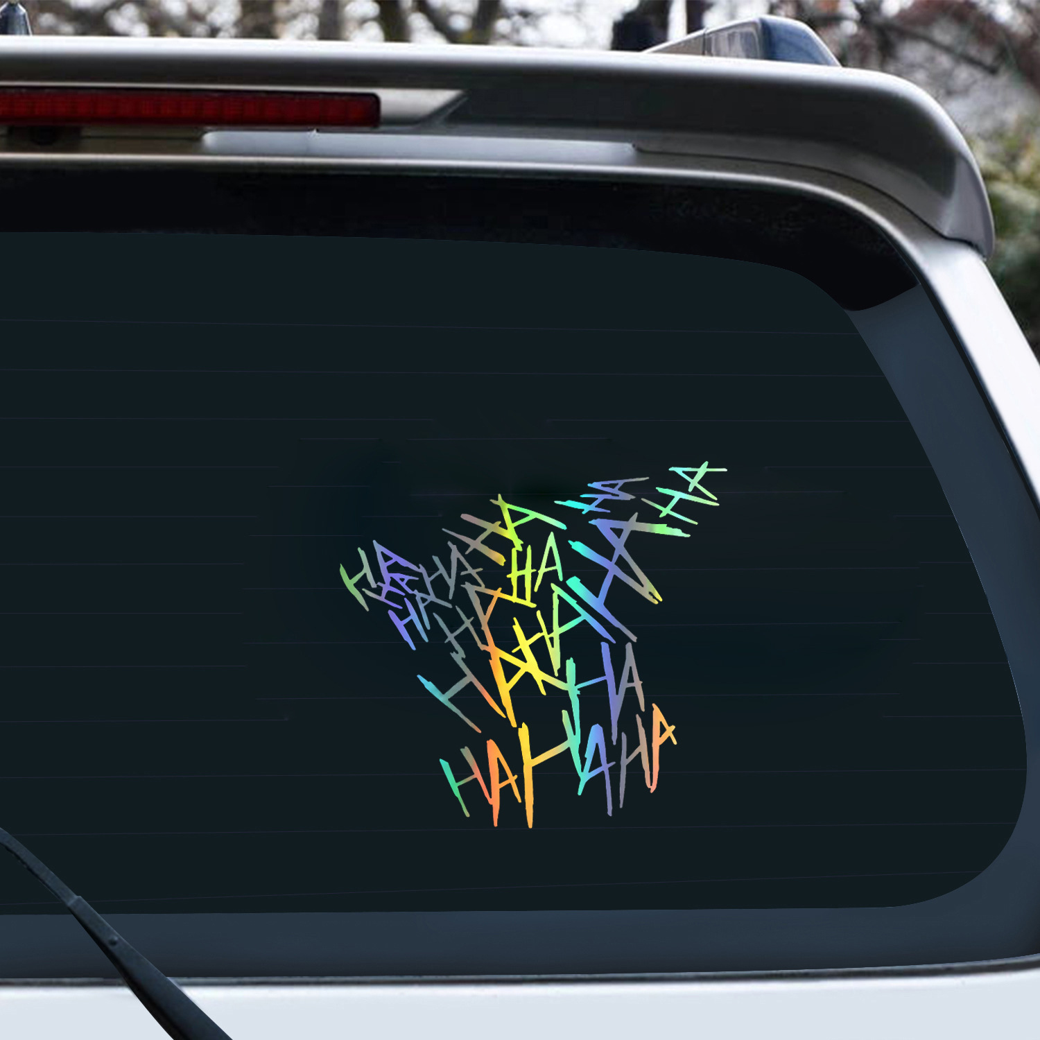 Car Motorcycle Reflective Bumper Stickers Hahaha English - Image 3