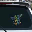 Car Motorcycle Reflective Bumper Stickers Hahaha English view 4