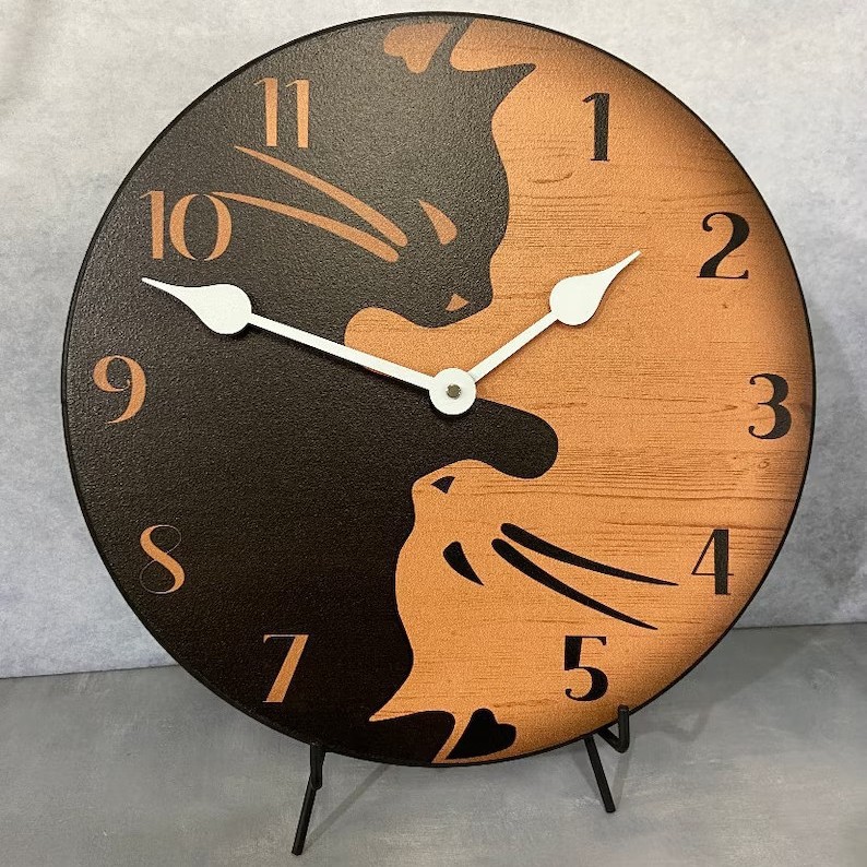 Round Wooden Wall Clock, picture 2 of 9