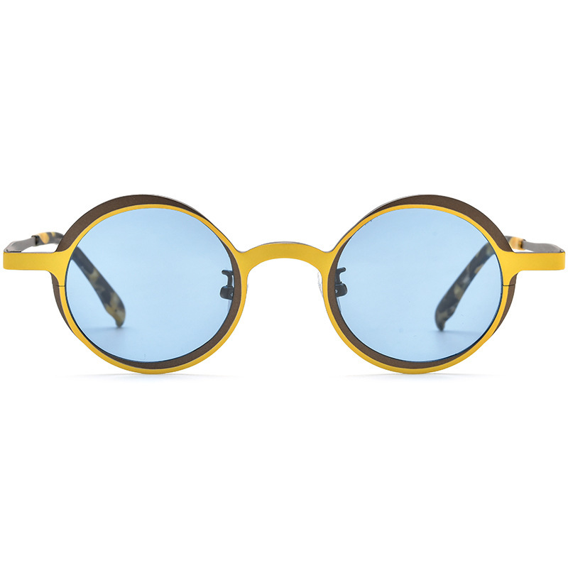 Women's Round Fashion Multi-color Pure Titanium Personalized Sunglasses