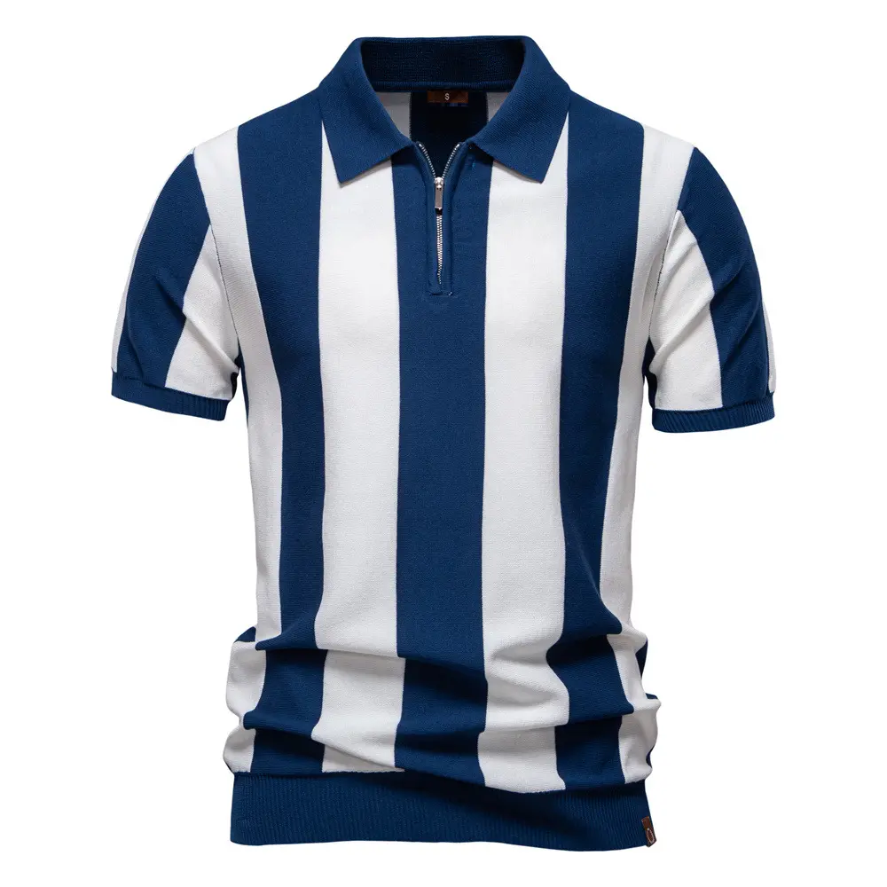 Lapel Short-sleeved Woolen Polo Shirt