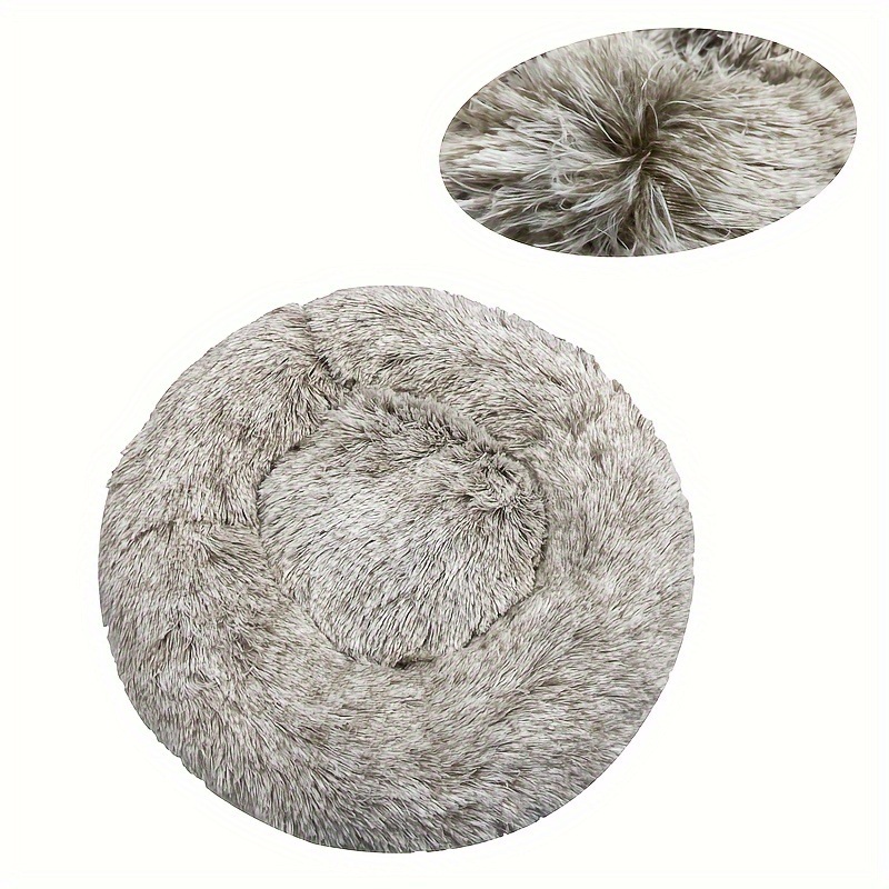 Machine-washable Plush Round Dog Bed