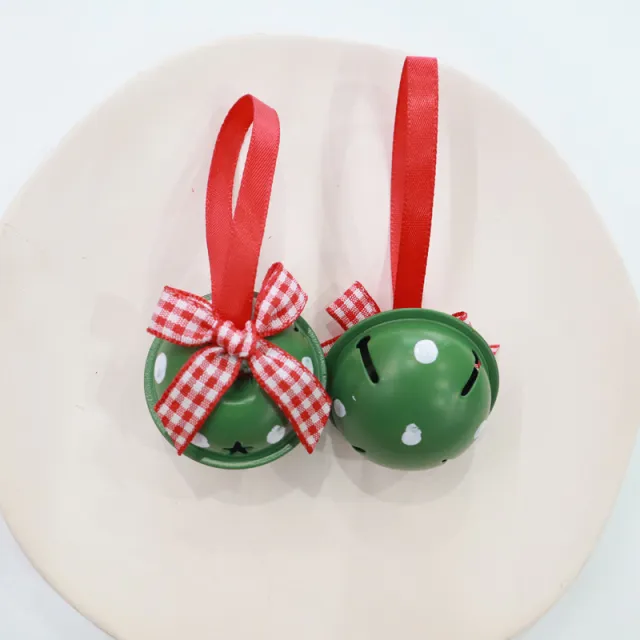 4cm Five star Bow Christmas Holiday Decoration Garland Accessories Metal Bell Green - Shop at LoveMi