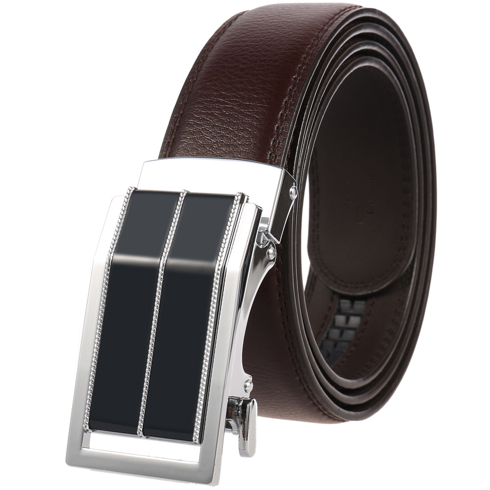 Chrome Buckle Brown Belt