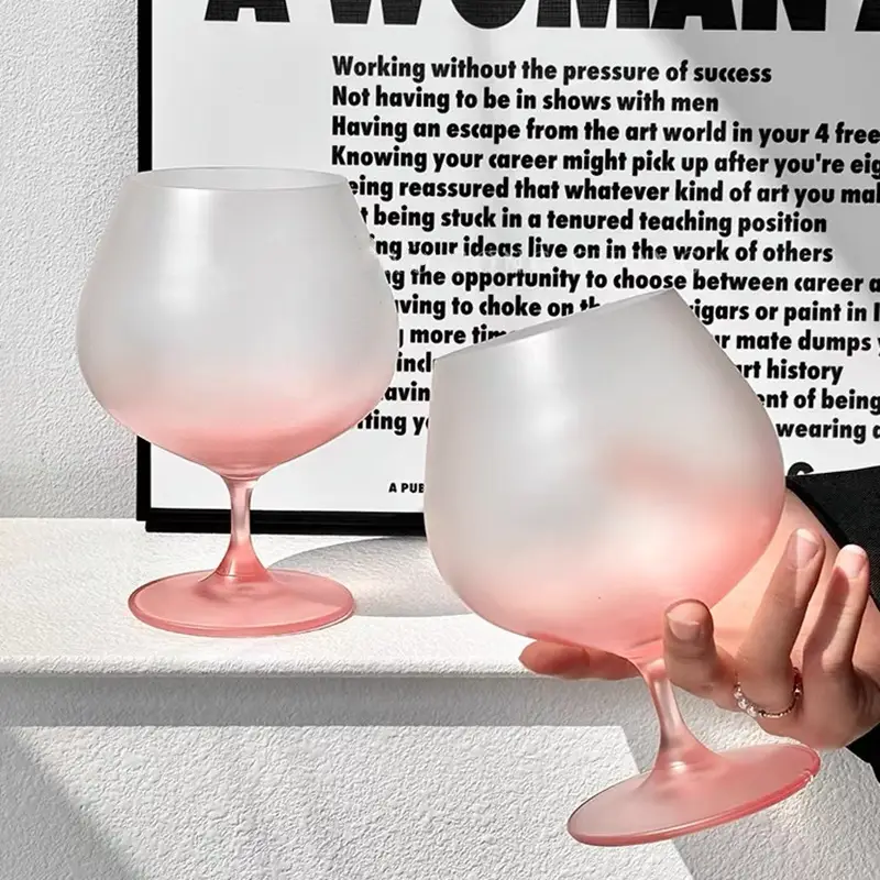 Design Gradient Frosted Goblet Ins Style