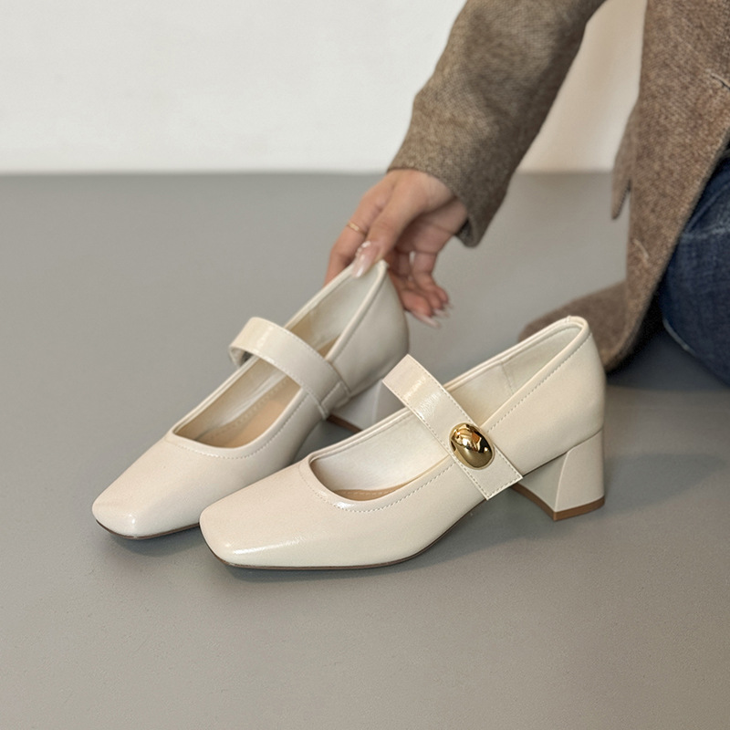 Square-Toe Mary Jane Pumps, picture 2 of 6