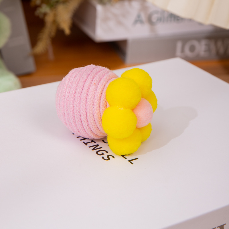 Cat Flower Cotton Rope For Self-amusementperfect For Teeth And Claw Grinding