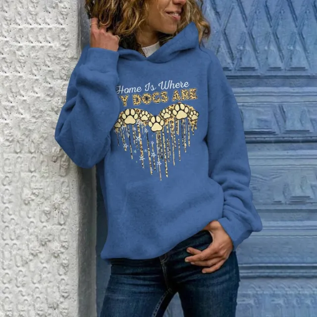 New Animal Print Hooded Women's Sweater Shk9N220811Q S - Shop at LoveMi