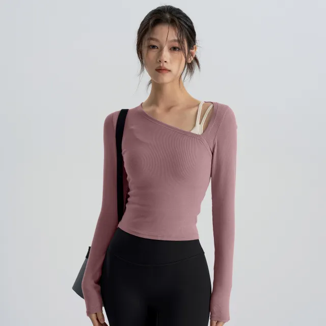 Lady Temperament Yoga Clothes Running Top Rose - Shop at LoveMi