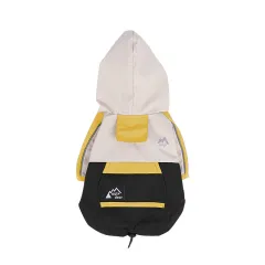 Waterproof Candy Colour Anti-fouling Dirty Pet Out Shell Jacket - Yellow - View 1