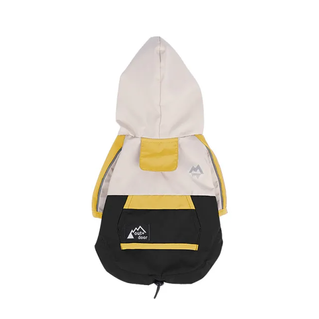 Waterproof Candy Color Anti fouling Dirty Pet Out Shell Jacket Yellow - Shop at LoveMi