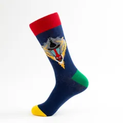 Colourful Mid-calf Couple Casual Cotton Socks - Baboon - View 1