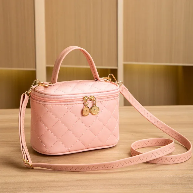 Portable Bucket Bag Crossbody Large Capacity Pink - Shop at LoveMi
