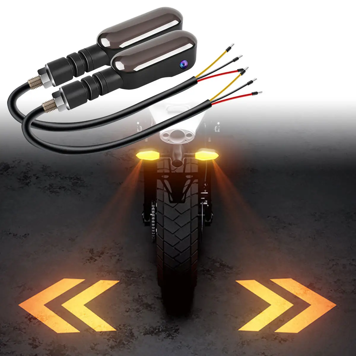 12V Electric VehicleMotorcycle Projector High-Brightness Crystal-Clear Multi-Color
