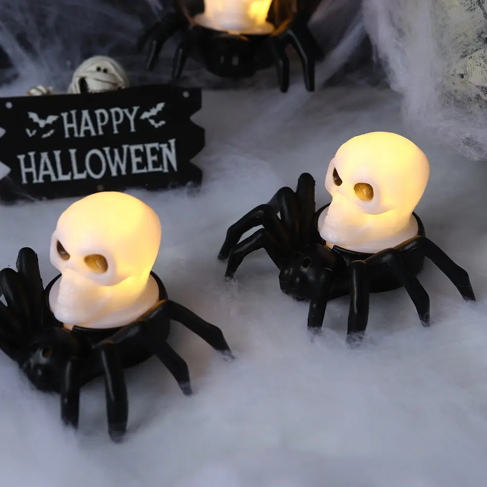 Halloween Decoration Spider Skull Bedside Night Light