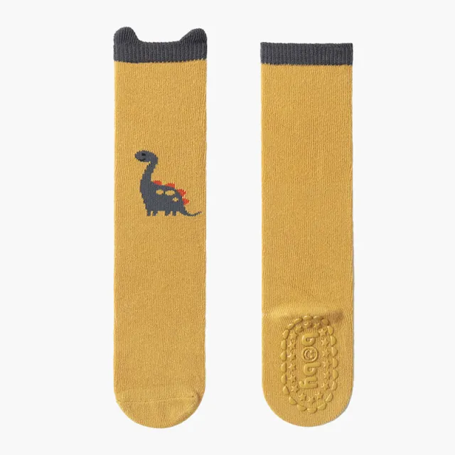 Combed Cotton Non slip Sole Room Socks Large Version Dispensing Dinosaur Turmeric S Code - Shop at LoveMi