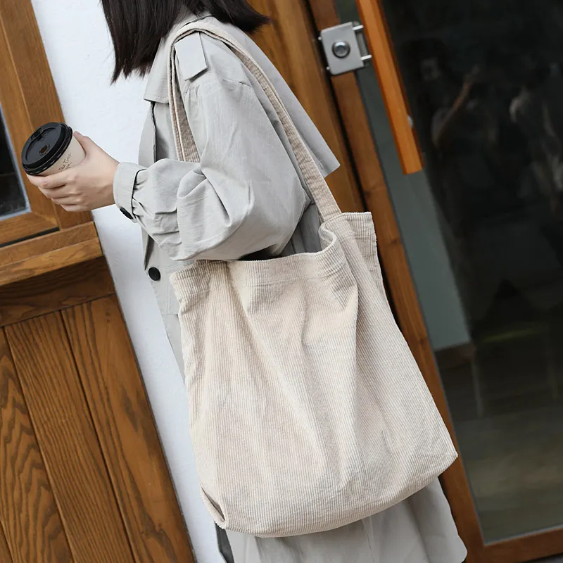 Large-capacity Shopping Bag, Casual And Artistic Canvas Tote Bag - Khaki