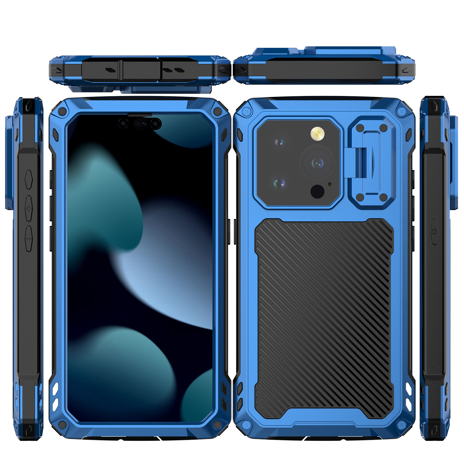 Silver Shield Phone Case With Magnetic Full Cover Lens Protection And Stand 9
