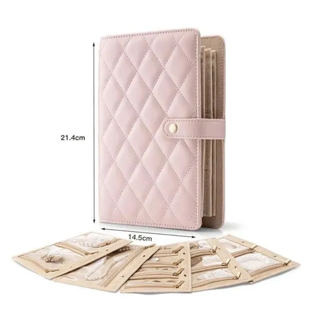 New Gold Jewelry Storage Book Pink Including Cloth Bag - Shop at LoveMi