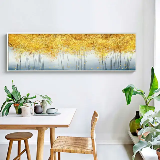 Decorative Painting Landscape Tree Abstract Golden Tree Oil Painting Impressionist Canvas - Shop at LoveMi
