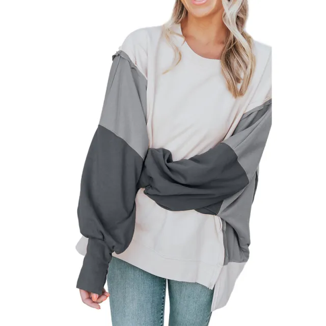 Ladies New Color Matching Long sleeved Sweater Lc25315129P2011 L - Shop at LoveMi