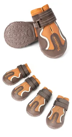 Dog Shoes Breathable Anti-dirty - Dark Brown Khaki - View 1