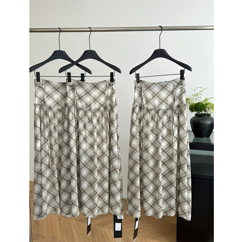 Irregular Midi Dress A- Line Skirt Get Calico Waistband Free