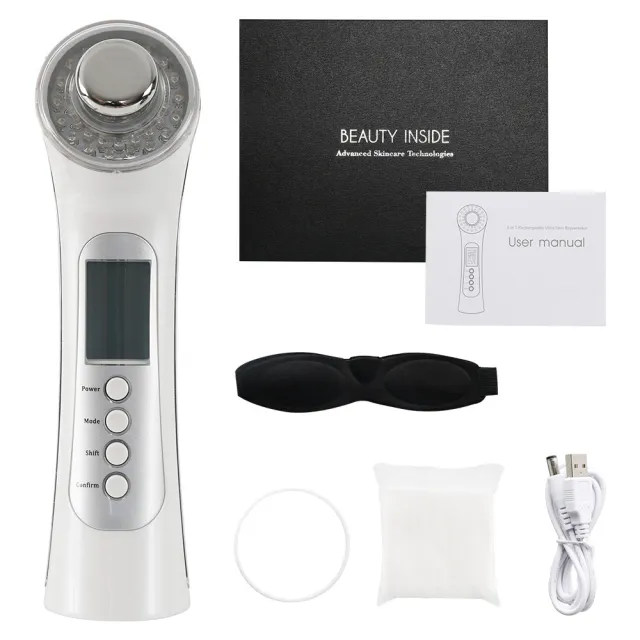 Ultrasonic Color Light Skin Rejuvenation Input And Output Instrument White Gift Box Packaging - Shop at LoveMi