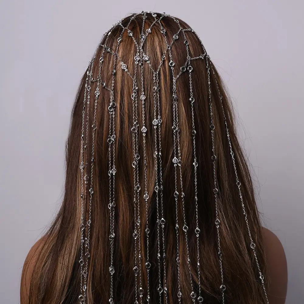 Rhinestone Tassel Headband A High-end Hair Accessory