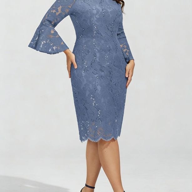 Women's Figure-flattering Heavily Embroidered Dress