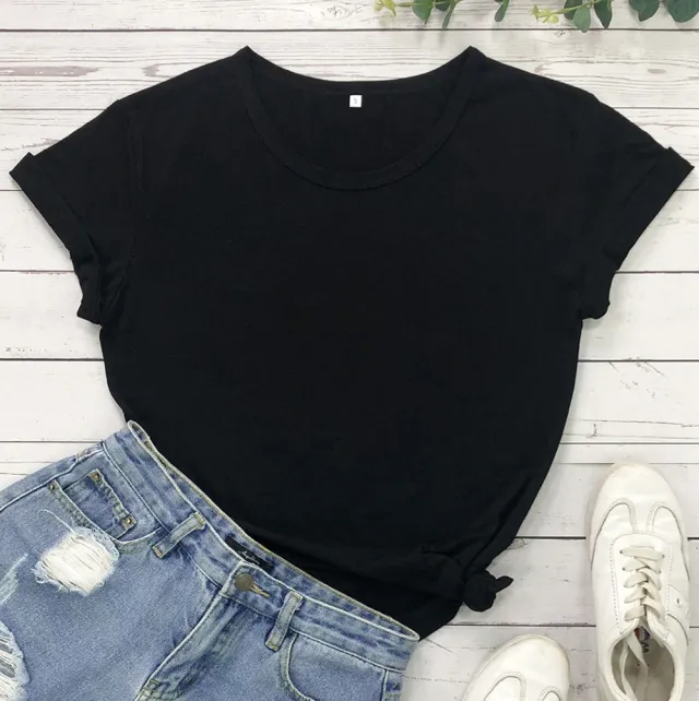 European And American Loose Short Sleeve Black - Shop at LoveMi