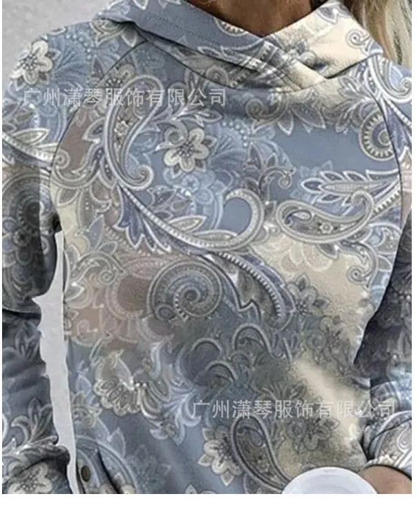 Fashion Print T shirt Loose Hooded Sweater Color Xxxl - Shop at LoveMi