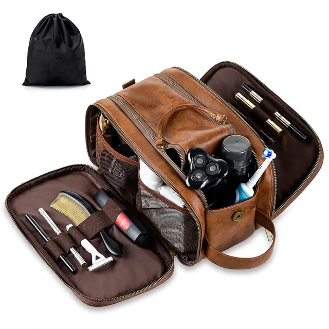 Multi Functional High capacity PU Storage Bag Brown - Shop at LoveMi