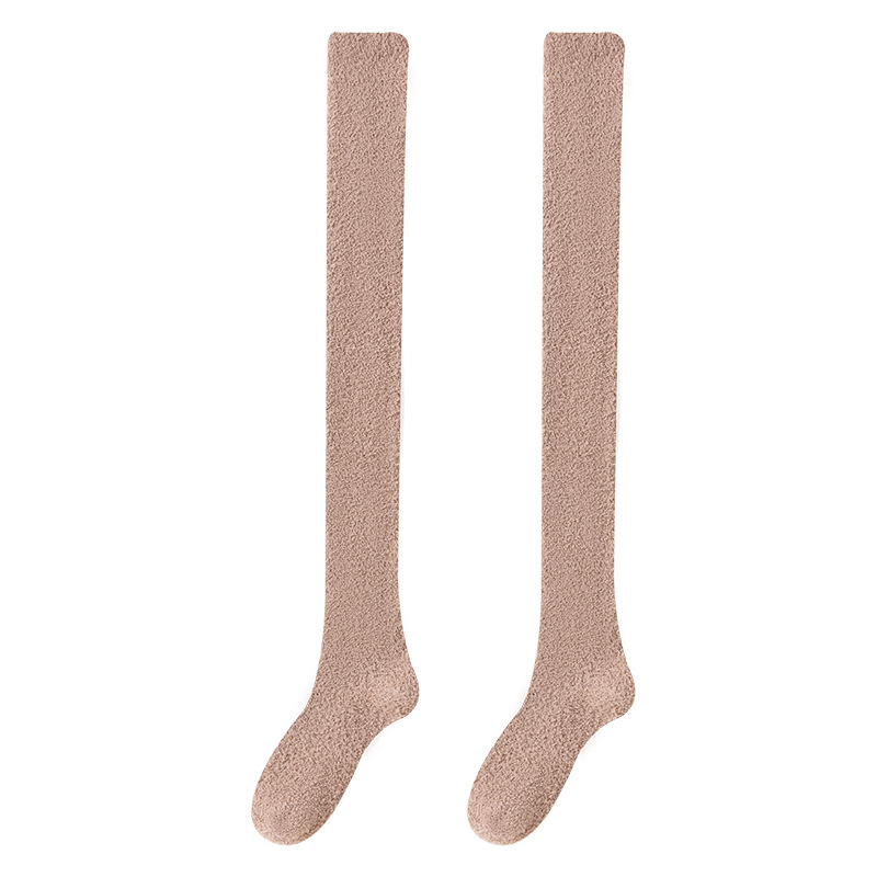 Warm Thick Soft Over The Knee No Lint Coral Fleece Socks