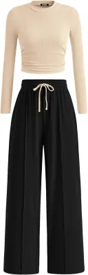Apricot Plus Black Trousers