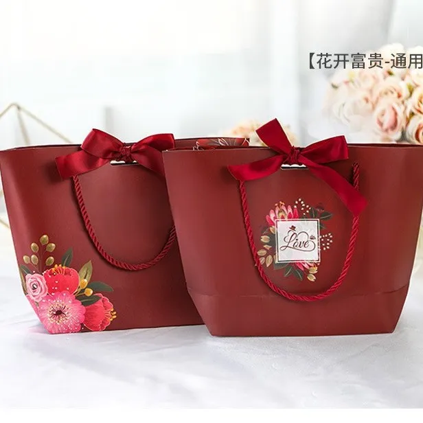 Children's Cartoon Birthday Gift Paper Bag Flower Bloom Universal Large S - Shop at LoveMi