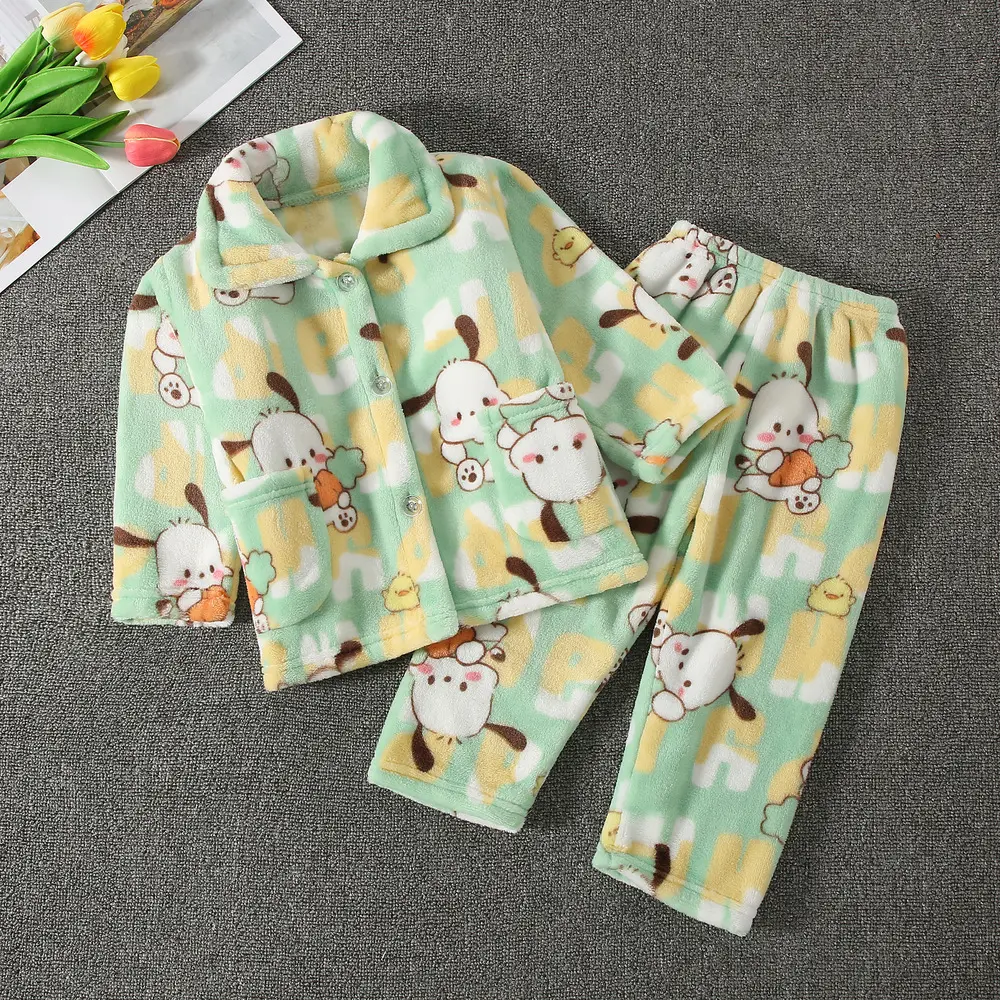 Spring And Autumn Boys' Girls' Flannel Cute
