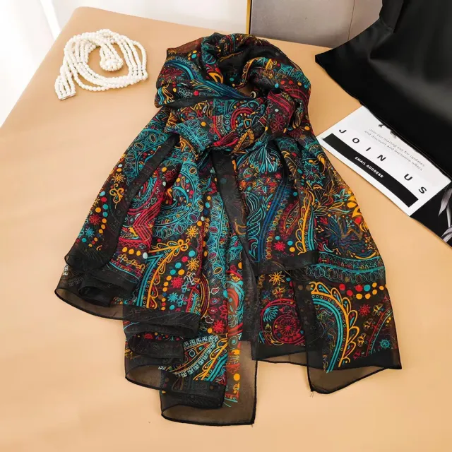 Yourou China Rose Printed Scarf Big Cashew - Shop at LoveMi