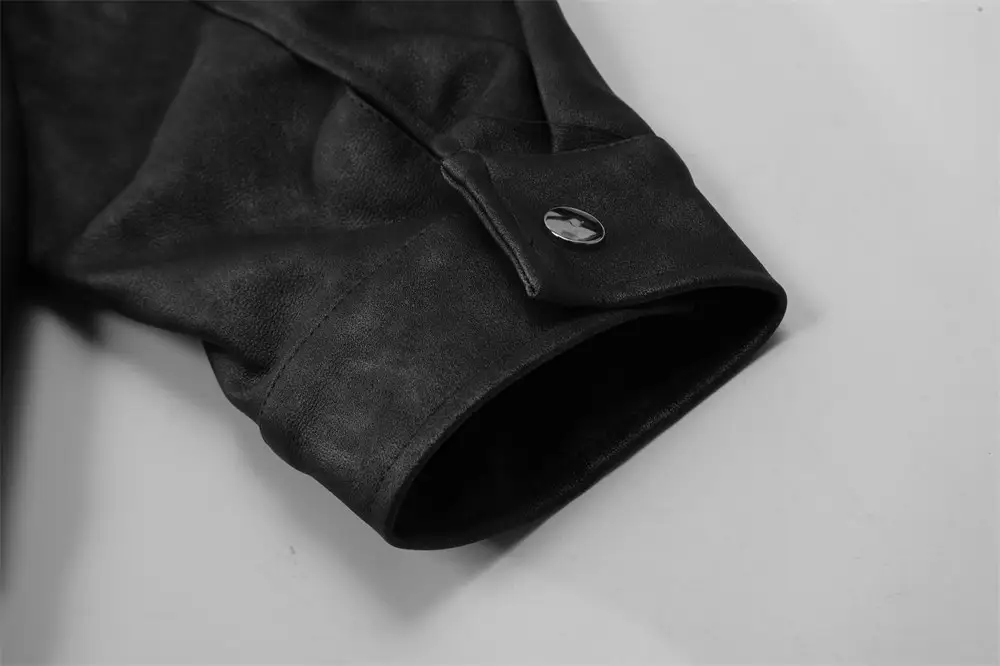 Men's FallWinter Loose Casual Leather Clothing Coat